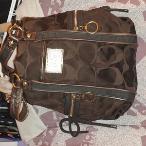 NWT Brown and gold Coach bag